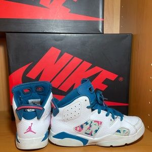 Jordan 6 Retro White Laser Fuchsia Green Abyss